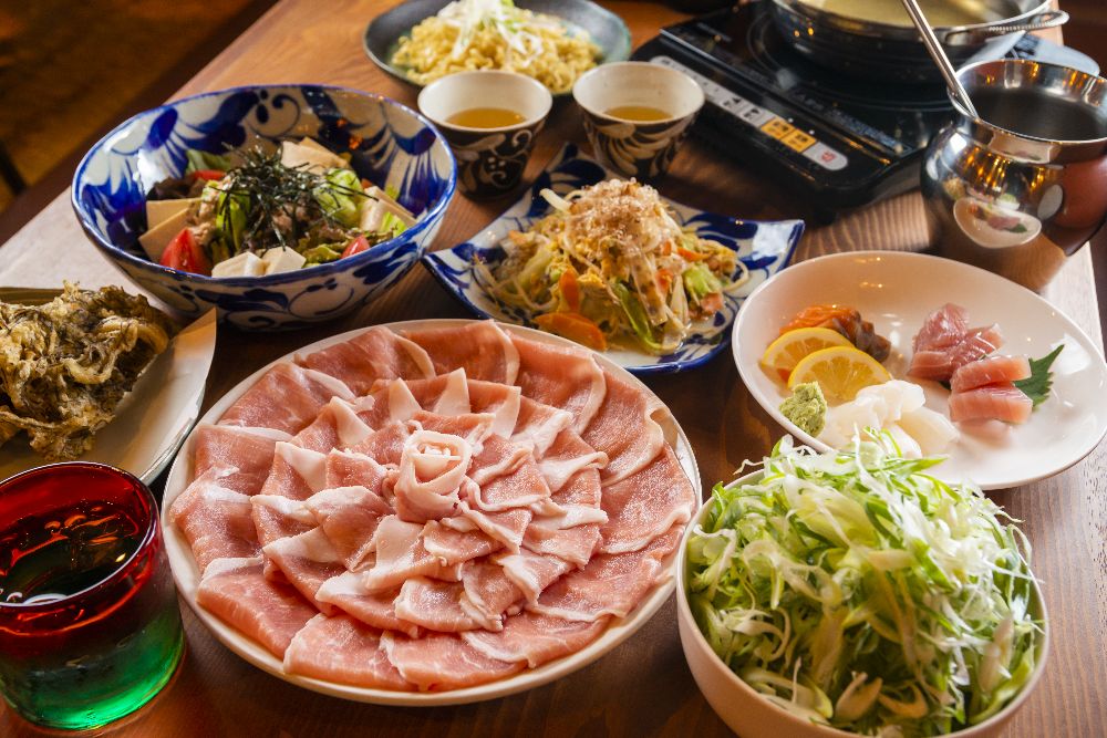 宜野湾宇地泊 沖縄料理としゃぶしゃぶのお店 赤瓦 あぐー名物葱しゃぶセットテイクアウト テイクアウト沖縄 デリバリー 那覇 北谷 豊見城 恩納村 石垣島 宮古島